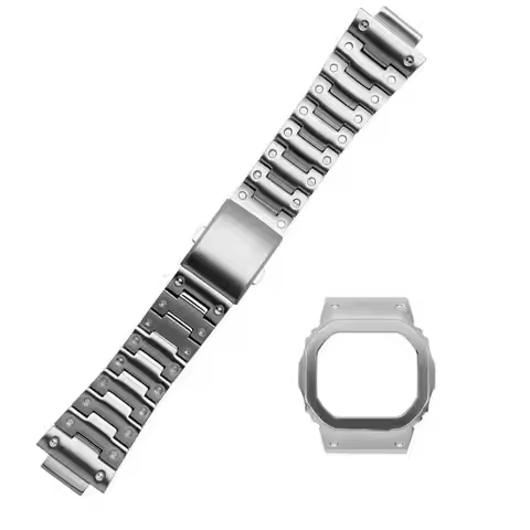 Replacement Stainless steel strap bezel Protective case for small square DW-5600E DW-5600BB DW-5600S