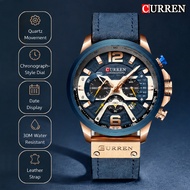 CURREN 8329 Quartz Waterproof Wristwatch For Men, Leather Band Watch For Business