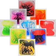 Art3d Liquid Fusion Activity Play Mat for Kids, Pack of 9 Tiles 12" X 12", Transparent Substrate