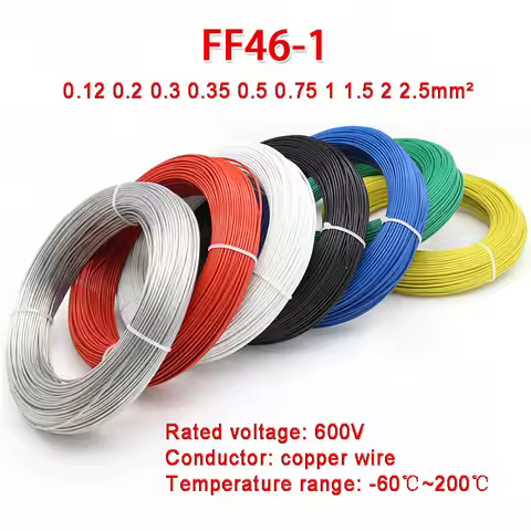 1/2/5M FF46-1 Multi-pronged Electric Wire Copper Wire 0.12 0.2 0.3 0.35 0.5 0.75 1 1.5 2 2.5 High TE
