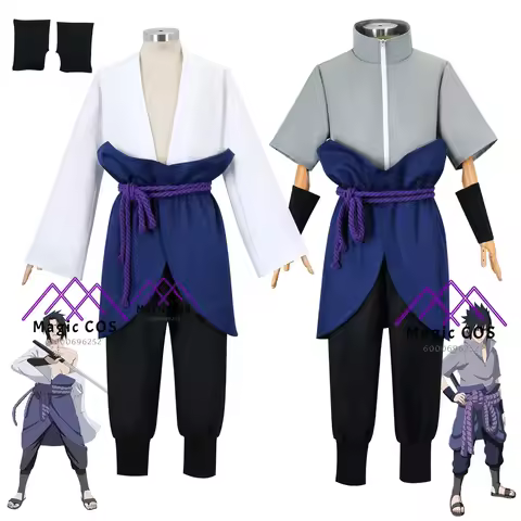 Uchiha Sasuke Hot Sale Cosplay Costume with Wig Anime Suit for Adult and Children Halloween New Arri