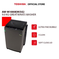 TOSHIBA Greatwaves Washer (9.0kg) AW-M1000EM(SG)