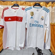 sepaket Jersey original real Madrid home long Sleeve 2017-18 nameset Ronaldo #7 turki  away 2002 wor