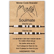 Desimtion Couples Valentines Day Gifts, I Love You Morse Code Bracelet, Gifts for Boyfriend Long Dis