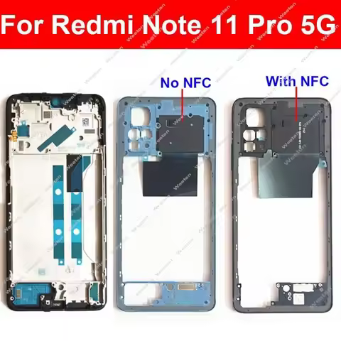 For Xiaomi Redmi Note 11 Pro 5G 21091116I, 2201116SG Middle Housing Front LCD Frame Cover With/Witho