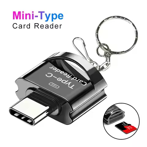 Portable OTG Type C To TF Adapter Type C To Micro-SD Card Reader Mini Type-C Memory Card Reader For 
