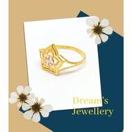 DREAMS JEWELLERY 916 GOLD FLOWER RING/ CINCIN BUNGA EMAS