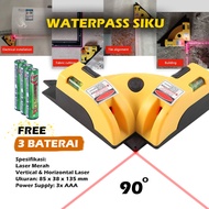 TITIK TIGA Waterpass Siku Alat Ukur Sudut Siku Kelurusan Lantai Permukaan 90 Derajat - Laser Untuk P