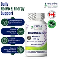 Organixs Benfotiamine Vitamin B1 300mg for Nerve Health & Glucose Metabolism - 60 Veggie Cap's [Exp: