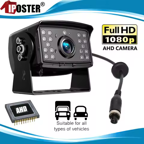 iPoster 4PIN AHD 1080P Rear View Reversing Camera IP69 Waterproof 18 IR LEDs Night Vision Metal Case