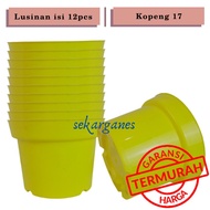 LUSINAN Pot Bunga Murah /Pot Tanaman /Pot Plastik uk 20 CM Hitam (isi