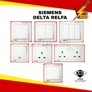 [SIRIM] SIEMENS DELTA Relfa SERIES SWITCHES & Plug Socket SOCKET OUTLET SIRIM APPROVED