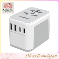 TESSAN Universal Travel Adapter - Worldwide Compatibility with Multiple USB Ports and Fast Charging 