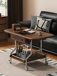 中古小推車客廳可移動摺疊茶幾沙發邊幾收納置物架桌子升降邊桌