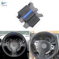 For Nissan QASHQAI X-Trail NV200 Rogue 2008 2009 2010 Hand-stitched Car Inner Steering Wheel Leather