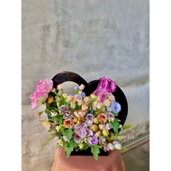 love box flower bouquet ferrero and kisses