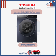 TOSHIBA TWD-BM135GF4S 12.5/8.0KG 2in1 COMBO WASHER DRYER WITH SMART WIFI CONTRO - Morandi Gray - 4 TICKS