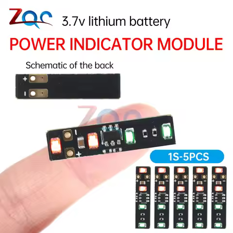 3.7V-4.2V 4-Channel Battery Metering Module High Precision 1S Li-ion/LiPo Battery Tester 3-Color LED