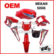 [FULL TANAM ] COVERSET RXZ MILI BOSCH BOSS OEM MERAH SISIK / MERAH BULU AYAM SIAP BAJAK (100% ORIGINAL )