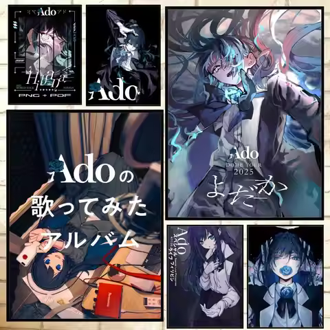 Ado Singer A-Ado Poster Versatile HD Waterproof Wall Art Self-Adhesive Decor for Any Space Ideal Gif