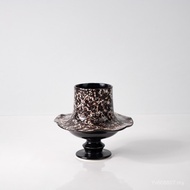 Small Flower Ware Floral Retro French Eclectic Ornaments Decoration High-End Vase Medieval Light Doc