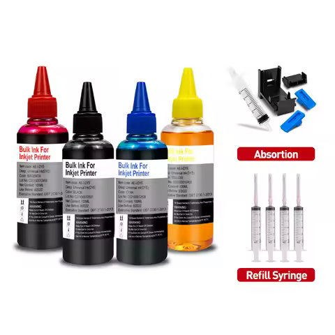 Printer Refill Dye Ink kit For HP 305 303 302 ink cartridges CISS Compatible For HP Canon Epson Offi
