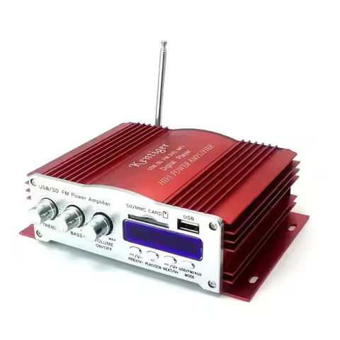 3001 4 Channel Amplifier With Remote Control USB/SD Card Player FM Radio 12V5A Power Adapter And AUX