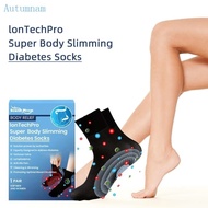 AUTU Ankle Diabetic Socks for Women Men Wide Non Binding Socks Edema Neuropathy Socks