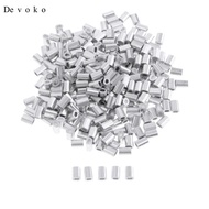 [Cuticate1] 100Pack Double Barrel s Sleeves Fishing Line Tube 5 Sizes Aluminum for