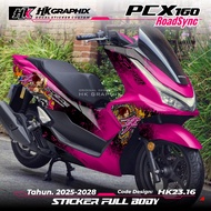 Full Body Decal Sticker HONDA PCX 160 CBS ABS RoadSync 2025 2026 2027 Premium Design Yakuza Girl Mot