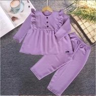 Set Baju Budak Perempuan Murah Girls Fashion Set Baju Seluar Budak Perempuan Baju Muslimah Budak Per