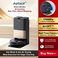 Airbot Robot Vacuum X40 Ultra | 17000Pa AirGPT AI-Powered Smart Robotic Vacuum Mop Ai Camera