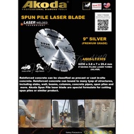 9" AKODA PILING LASER TURBO BLADE, LASER TURBO DISC SILVER ( AS09-LT230S )