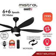 Khind Mistral 56" 5 Blades LED Ceiling Fan with DC MOTOR | MCF562RL (Strong Wind Light Kipas Siling 