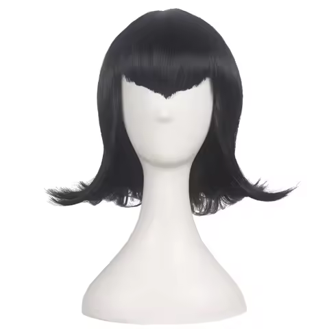 Halloween Women Hotel Witch Mavis cosplay wig Party Mavis role play styled black short hair wig cost