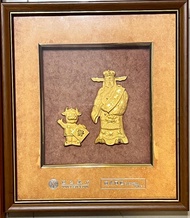 恒生銀行24 K包金財神金牛擺設