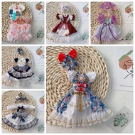 QUANTUMSKY 30cm Doll Clothes, Lolita Style Headwear Doll Clothes Princess Dress, Elegant Doll Dresse