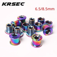 KRSEC 6.5/8.5mm Chainring Bolts 6.5mm 8.5mm Bicycle Chainwheel Scresw Mountain Bike Road Bicycle Crank Screw Disc Bike