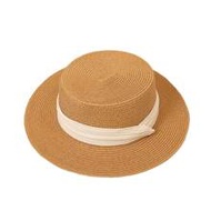 1pc Women's Wide Brim Foldable Straw Sun Hat, Suitable For Summer Beach Wear, Size 56-58cm,Holiday,T