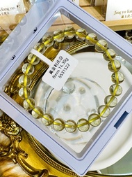 收藏透體玻璃透黃金利比亞隕石8mm14.30g財富引流器事業招財