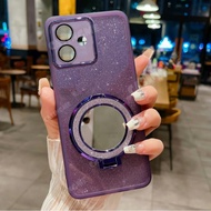 Samsung A06 a06s gương giá đỡ từ tính long lanh vỏ cho Samsung Galaxy A06 a06s samsunga06 A 06 06A S