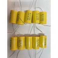 Mei De Sheng yellow speaker capacitor 4.7 uf 400v