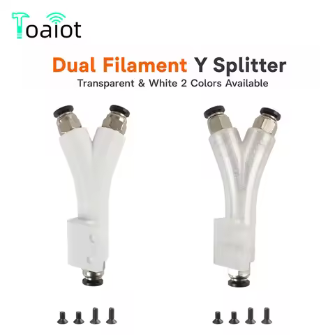 Toaiot For Bambu Y Shape Dual Filament Transparent & White 2 Colors Available For A1 X1 P1 H2 Series