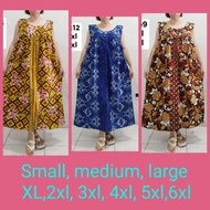 DASTER BATIK COTTON SLEEVELESS DRESS XL, 2XL, 3XL, 4XL, 5XL,6XL