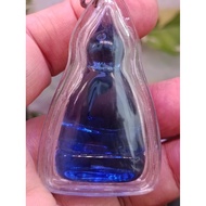 deep blue colored natural leklai keow from deep mountain caves master Lp sompong.