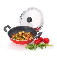 Premier Non Stick Kadai Wok with Stainless Steel lid - 26cm