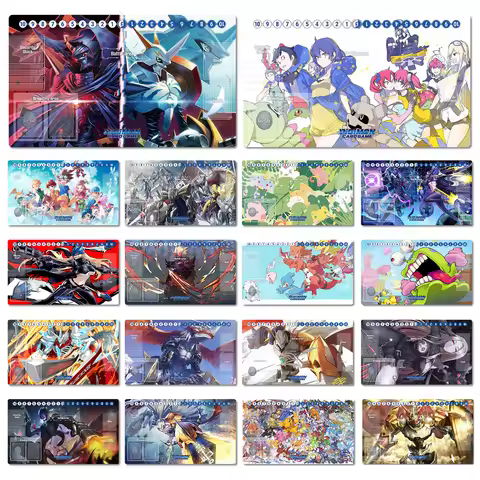Digimon Omnimon Playmat Beelzemon Lady Devimon Imperialdramon Board Game Pad TCG CCG Trading Card Ga