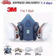 Fullset 3M Mask Respiratory 6200 7502 Half Face Respirator 5n11 particulate filter