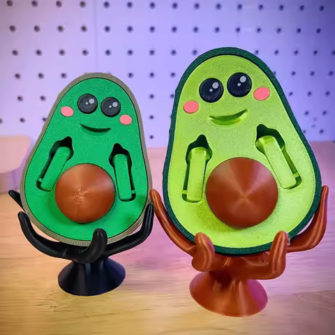 3D Printed Middle Finger Bad Avocado Funny Avocado Toys Middle Finger Statue Cute Avocado Home Decor