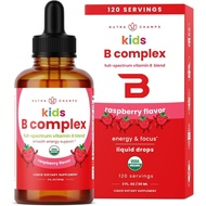 NutraChamps Vitamin B Complex for Kids, B1, B2, B3, B6, B7, B9 & Methyl B12, Kids B Complex Liquid D